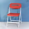 Silla Simple Plegable de Plástico con Respaldo para Reuniones de Oficina, Silla Portátil para Actividades de Ocio al Aire Libre