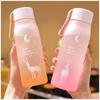 Vaso de agua de plástico al por mayor vaso de agua valor de color alto gran capacidad botella de agua hombres y mujeres rojo de internet ins vaso de agua vaso acompañante para estudiantes