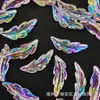 Mágico 39*14mm Pluma AB Mágico Minoría Miao Disfraz Accesorios para el Cabello diy Colgante Acrílico