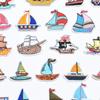 Parche de tela con diseño de insignia de la serie Sailing, con procesamiento creativo de bordado por computadora, para gorras, zapatos y sombreros.