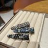 Pinza de Pato de Lujo Ligero Estilo Coreano con Diamantes Completos Versátil de Gama Alta Versátil Pinza para el Cabello Simple Pinza de Pato Pinza para el Flequillo Accesorios