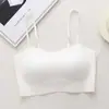 Sujetador color piel, sin costuras, invisible y amigable con la piel para mujeres con poco busto, con diseño push-up, opciones de tallas grandes, estilo camiseta sin mangas y tirantes finos para una espalda bonita