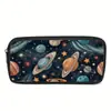 Universo, Espacio, Galaxia, Estuche de Gran Capacidad para Estudiantes, Diseño Cuadrado Simple, Caja de Bolígrafos de Papelería de Alta Gama, Almacenamiento Portátil