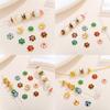 Estilo chino antiguo oro tres piezas gota de aceite seis piezas espaciador de torso DIY pulsera de cuentas collar accesorios de joyería materiales
