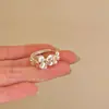 Anel de Flor de Gardênia Estilo Doce e Cool para Mulheres, Acessório Versátil de Moda Personalizado, Anel Elegante de Dedo Indicador Leve e Criativo para Mulheres