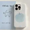 Capa para Celular Apple Azul Imd Camada Dupla Apple 16Promax Iphone17 Novo Modelo 13/14/12/11 Anti-Queda