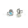 Pendientes Corazón de Espina de Titanio F136 Clavos de Hueso de la Oreja Aleación de Titanio G23 Incrustados Zirconia Clavos para Labios Clavos para la Lengua Joyería para Piercings Corporales