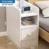 Mesita de Noche Dormitorio Mesita de Noche Pequeño Gabinete Gabinete de Almacenamiento Imitación Madera Maciza Simple Mini Pequeño Gabinete de Almacenamiento Estante