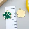 Collar con Colgante de Huella de Pata de Perro de Colores Brillantes DIY, Llavero, Encanto, Accesorios de Joyería de Aleación de Esmalte con Forma de Pata de Oso, Pata de Gato