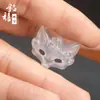 Venda Direta do Fabricante: Pingente de Buda Maitreya de Calcedônia Branca Tipo Gelo Natural, Pingente de Agata Fechadura de Nuvem Unissex, Ornamento de Cavalo Tang