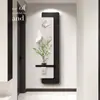Vaso Decorativo Pintado de Entrada Borboleta Plantio Verde Sala de Estar de Alto Nível Corredor Corredor Pintura Mural Preto e Branco Cinza Hidropônico Pintura Suspensa
