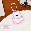 Llavero colgante de West Highland de dibujos animados con cuentas acrílicas, lindo adorno para bolsa, regalo para estudiantes