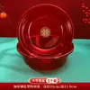 Balanza de boda, lavabo transparente, artículos de boda, lavabo de plástico para bodas, cuenco rojo festivo, juego de dote de la novia