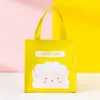Bolsa Fofa para Lancheira de Estudante, Bolsa de Mão, Lancheira Térmica, Lona, Trabalhador de Escritório com Arroz, Simples, Grande Capacidade, À Prova d'Água
