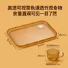 Plato rectangular para la cena de niños, PP con iones de plata antibacterianos, liso y antideslizante, fácil de limpiar, charola para comer de bebé, fácil de manejar