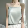 Transfronterizo 2025 Verano Nuevo Estilo Camisola de Seda Helada Traje Exterior Ropa Interior Top de Mujer Hombros Descubiertos Top Atrevido sin Espalda