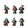 2024 novo pingente de decoração de árvore de Natal transfronteiriço acrílico plano decoração de Natal para casa presente