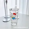 Caneca de Palito Fofa Desenho Animado Celebridade da Internet Coração de Menina Escala Caneca de Leite beber suco Estilo INS caneca de chá de leite com tampa