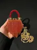 Bolsa de Mão Corrente Totalmente de Diamante Bolsa de Festa Bolsa Transversal Bolsa Feminina Bolsa de Couro com Franja Bolsa Pequena Bolsa para Celular Mini Bolsa