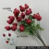 Arte Floral para Casamento Flor Vermelha Material de Fundo Decoração Ikebana Rosa Eucalipto Arranjo para Sala de Estar Interna