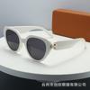 Nuevas gafas de sol ovaladas 2024 personalidad europea y americana cabeza de serpiente de metal moda transfronteriza gafas de sol combinables sensación de alta gama para mujer