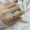 Anel de prata esterlina s925 Feminino Clássico 6 garras Diamante de alto carbono luxo leve micro-incrustado anel de casamento rede Vermelha Âncora fornecedores atacado