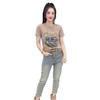 Liquidación Vendedor Ambulante Ropa Tallas Extras Camiseta Básica Manga Corta Camiseta Manga Corta Estampado de Coche de Dibujos Animados para Mujer