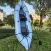 Mochila de Pintura Media de TPU Barco Exterior Pintura de Cuero Barco Bote de Goma Canoa de PVC Bolsillo Inferior Cepillado Barco de Pesca Bote Inflable