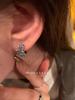 Aretes de mujer más vendidos 2025, nicho de alta gama, temperamento de lujo ligero, aretes de circonita, aretes de aguja de plata 925 al por mayor