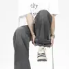 Jeans de Pierna Recta Sueltos Estilo Hong Kong para Hombre, Nuevos de Verano 2026, Pantalones Elásticos Lavados Versátiles Básicos de Múltiples Colores, Largo hasta el Piso