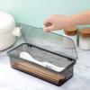 Caja Transparente para Palillos Juego de Té Vajilla con Tapa Caja de Almacenamiento a Prueba de Polvo Bol de Cocina Soporte para Palillos Caja de Almacenamiento Tubo para Palillos Caja de Drenaje