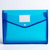 Bolsa de botón tridimensional Bolsa de documentos transparente A4 de PP Bolsa de almacenamiento para papeles de examen de clasificación por materia B4 Bolsa de información con botón de presión Imprimible