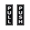 ¡Es una pegatina, no un material acrílico! Un juego de pegatinas para puerta PULL PUSH pegatinas de pared talladas peso neto 8g