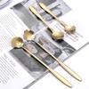 Cuchara creativa de acero inoxidable, cuchara de postre japonesa, cuchara para mezclar café con rosa de cerezo, vajilla para helado, venta al por mayor