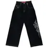 Uau, Retorno Rápido Jeans Reto Bordado Hip-Hop Americano Streetwear Masculino Slim Casual Versátil