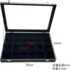 Caja de Almacenamiento de Joyería Negra con Múltiples Compartimentos para Pulseras, Collares, Aretes y Productos de Joyería, Exhibición Transparente
