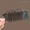 Pente invertido requintado e fofo para penteados estilo princesa, presilhas laterais para cabelo para mulheres, acessórios de cabelo com laço estilo coreano e presilhas de cabelo da moda para estilizar e arrumar fios soltos