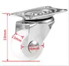 Venta Directa de Fábrica Rueda Giratoria Ligera 1.0 pulgada-3 pulgadas Muebles Rueda Blanca de PP Estante de Almacenamiento Rueda Silenciosa Rueda para Estante Industrial