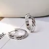 Aros de Plata S925 Completos, Texturizados, Estilo Diario, Versátiles, Súper Brillantes, Aros Pequeños de 12 mm, Diseño Simple, Amigables para las Orejas para Mujeres