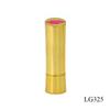 Tubo de lápiz labial de plástico en aerosol de color dorado para cosméticos, redondo, con cierre a presión, tubo vacío, tubo de bálsamo labial, suministro de fábrica