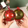 Caja de Lata Navideña Colgante de Árbol de Navidad Caja de Empaque Decoración Caja Metálica Empaque de Regalo Elemento Navideño Esférico