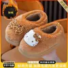 Novas Pantufas de Algodão Infantis Outono e Inverno Meninas Fofas Pantufas de Algodão Quente de Pelúcia para Casa em Estoque Venda por Atacado