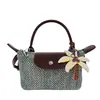 Bolso de Mano Trenzado Hueco Estilo Dumpling para Mujer de Verano, Nuevo Estilo Bolso de Hombro Trenzado, Bolso Pequeño Versátil para Hombro y Cruzado
