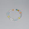 Design de nicho ins da Coreia do Sul pulseira artesanal com miçangas de nuvem arco-íris de prata esterlina S925 pulseira colorida feminina para estudante feminina