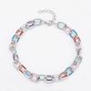 Pulsera Cubana de Acero de Titanio Multicolor con Goteo de Aceite de Venta Caliente Transfronteriza para Mujer, Diseño Personalizado, Lujo Ligero, Joyería de Pulsera para Pareja de Alta Gama