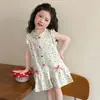 Vestido Chaleco de Verano Colorido con Lunares para Bebé Niña 2026 Nuevo Estilo de Verano Dulce Vestido de Princesa con Encaje para Niña Pequeña