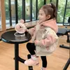 Ropa de Abrigo para Niñas Otoño e Invierno 2025 Nueva Moda Terciopelo para Bebé Niña Tops Engrosados Otoño Ropa de Abrigo de Algodón para Niños