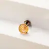 Pendientes de Aleación de Titanio G23 Shijiahuazi Pendientes Mocha Dientes de Tornillo Perforación de Oreja Joyería para Labios Venta al por Mayor