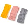 Faixa de cabelo de lã com forro de fleece para outono e inverno, borda larga, acessórios de cabelo quentes, faixa de cabeça de tricô europeia e americana, cor sólida acrílica, protetores de ouvido esportivos, novo