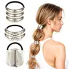 Diadema de Metal Trenzado Plateado de Nuevo Estilo Transfronteriza, Goma para el Cabello Elegante de Alta Gama, Cuerda para el Cabello, Accesorio para el Cabello, Directo de Fábrica, En Stock